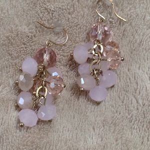 Pink dangle earrings